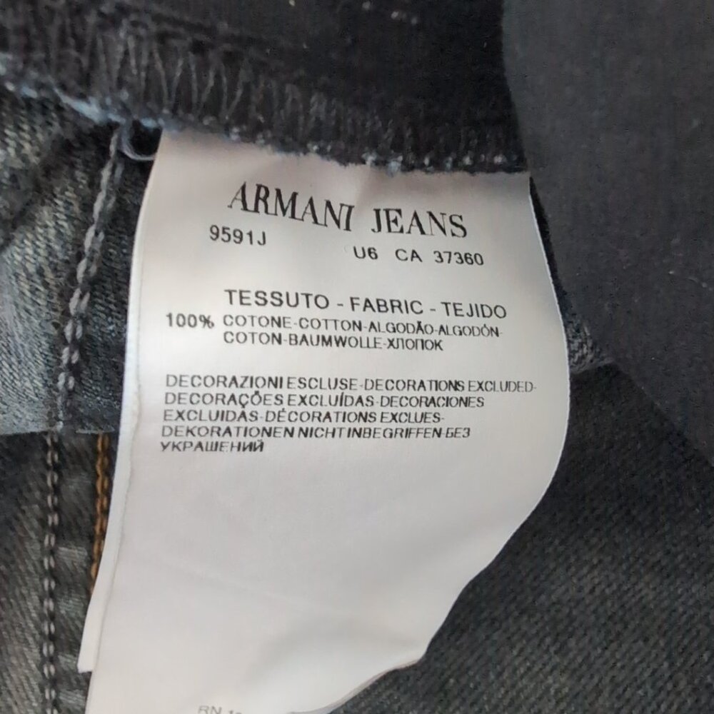 Armani Jeans Men's Blue Denim Jeans Straight Leg Bootcut, US 36 - Picture 6 of 10